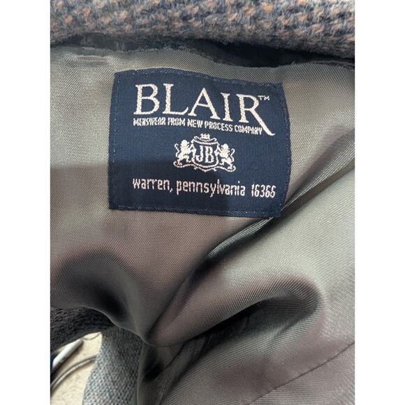Blair Mens Harris Tweed Handwoven Pure Scottish Wool Blazer Sz M Sport Coat Gray - Picture 7 of 9